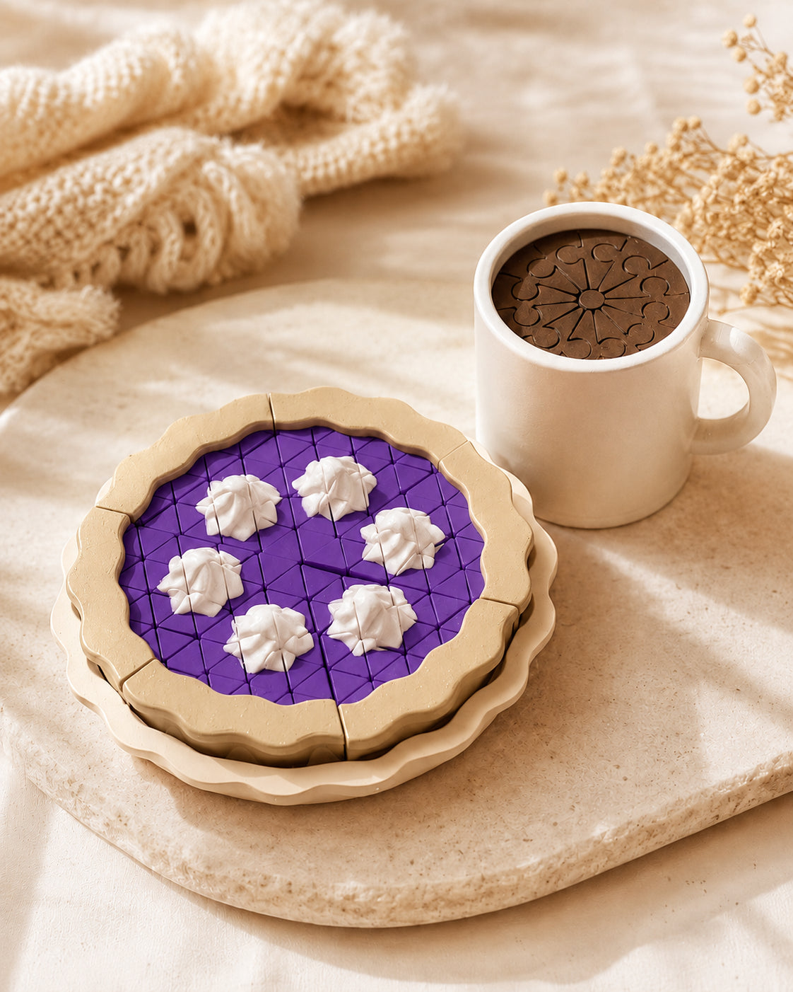 3D Printed Pretend Pie and Hot Cocoa Play Set